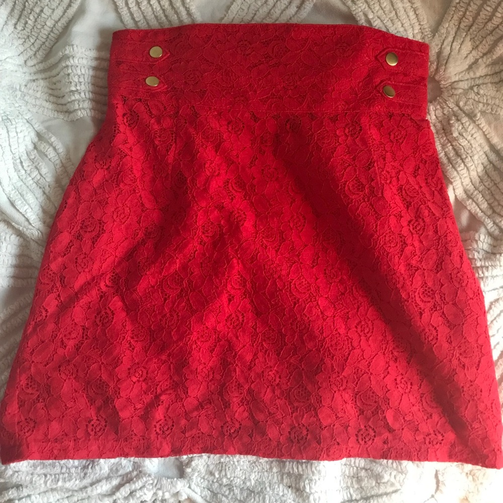 High Waisted Lace Skirt